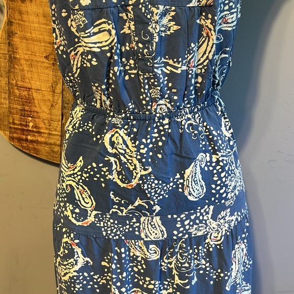 Daniel Rainn blue and paisley sleeveless day dress large NWOT - Picture 3 of 10